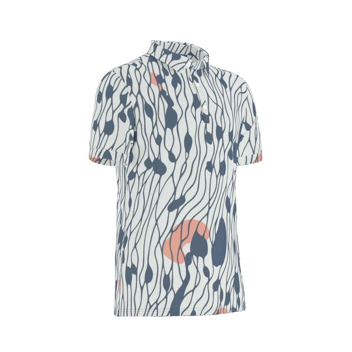 Oceanic Drift Stretch Polo Shirt