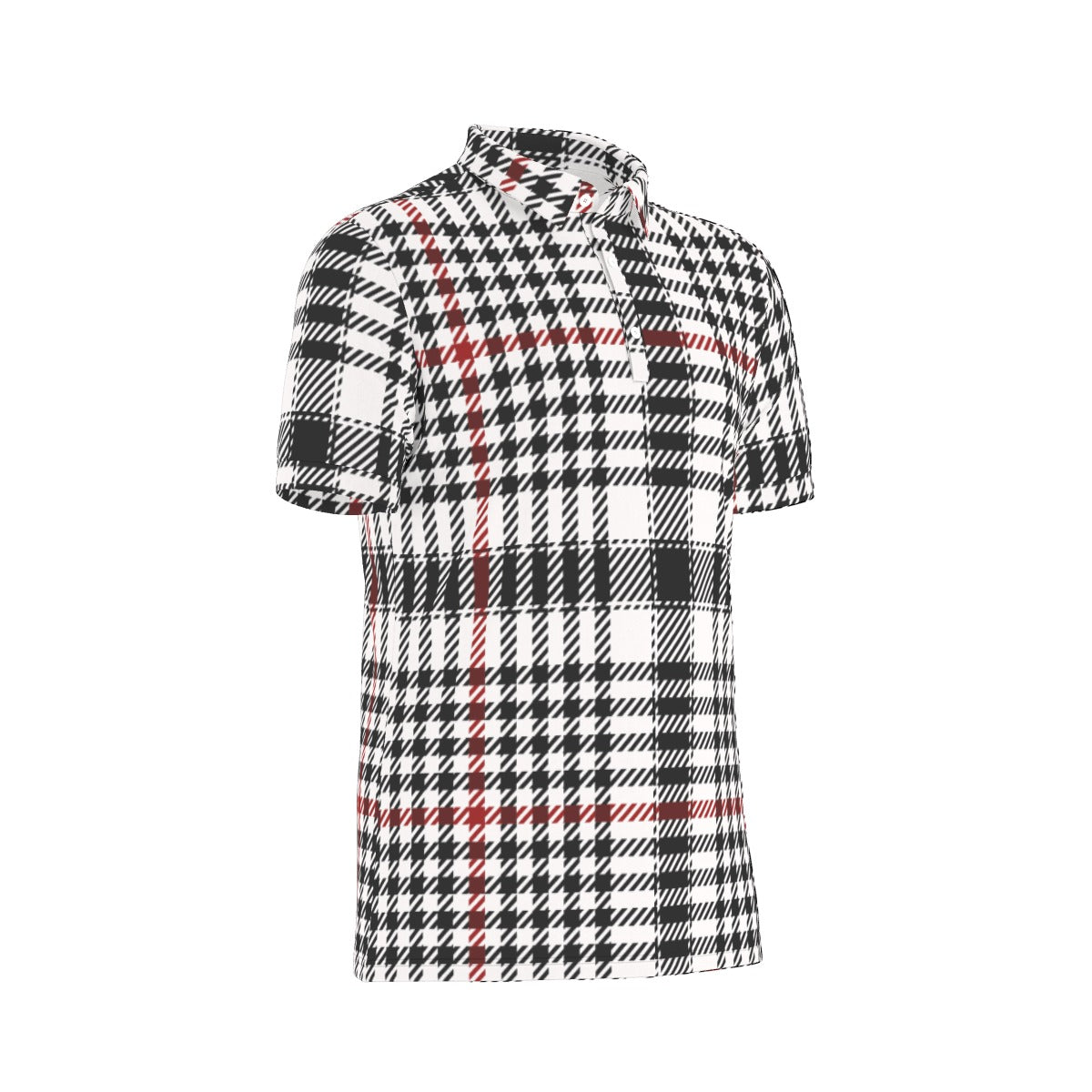 Houndstooth Stretch Polo Shirt