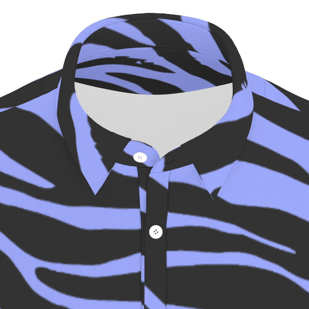 Prehistoric Purple Tiger Stripe Stretch Polo Shirt
