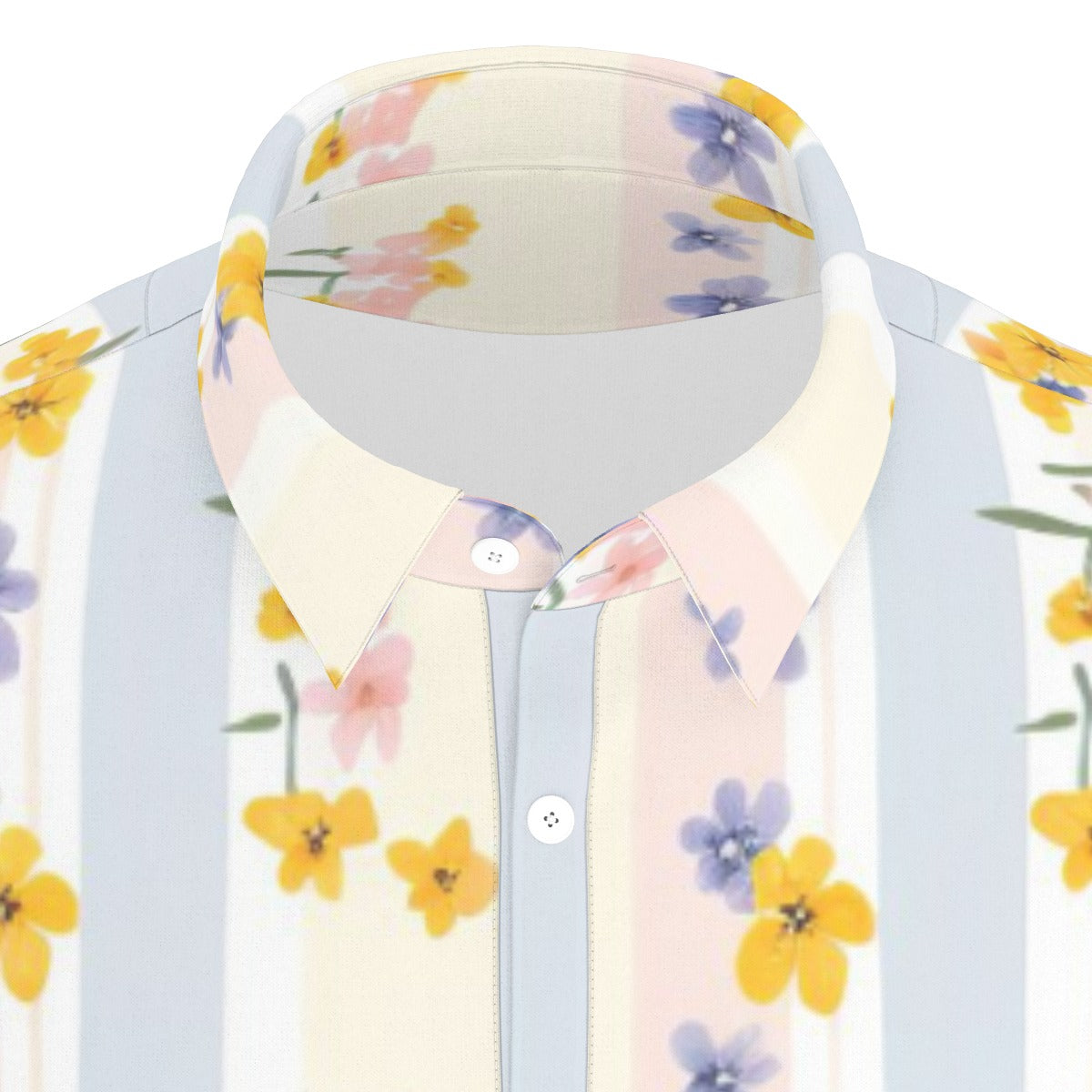 Pastel Paradise Striped Stretch Polo Shirt