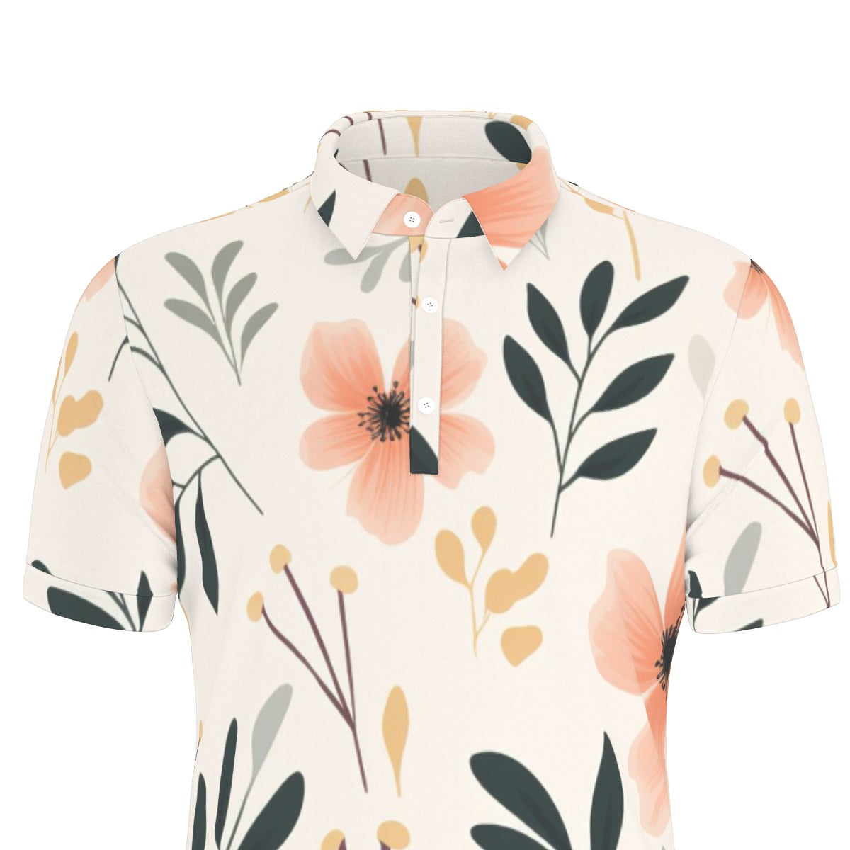 Fleur de Plage Stretch Polo Shirt