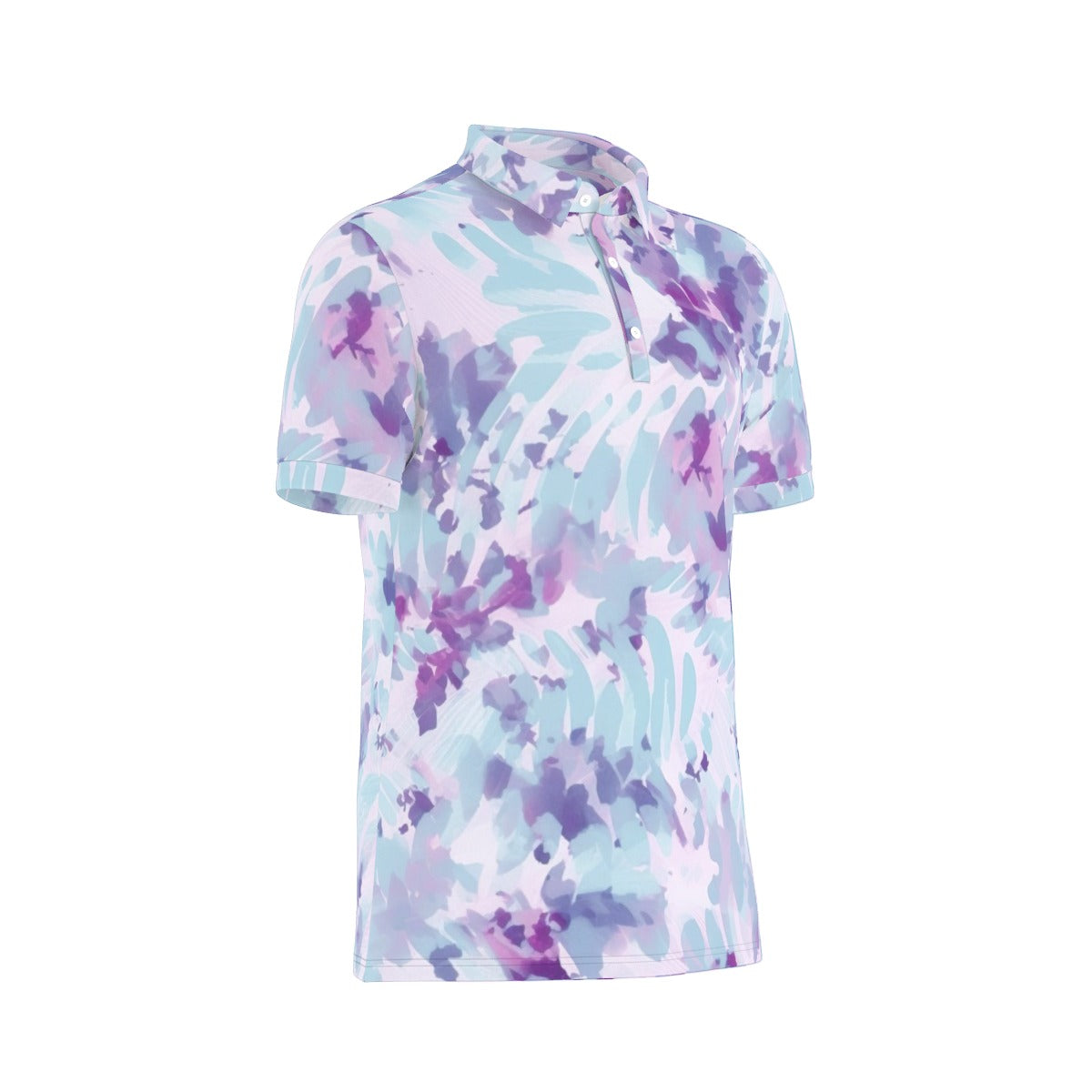 Painterly Petals Stretch Polo Shirt