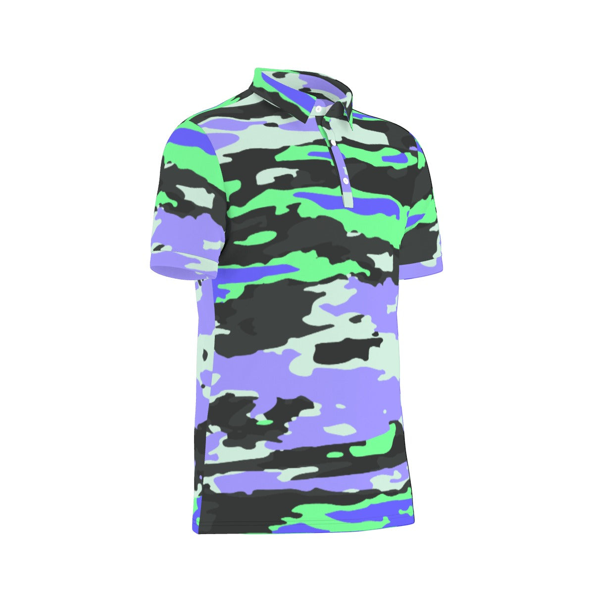 90's Camo Stretch Polo Shirt