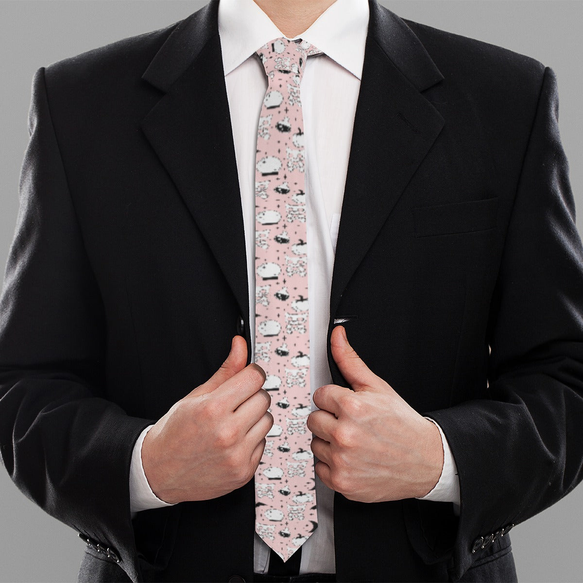 Pink Halloween Tie