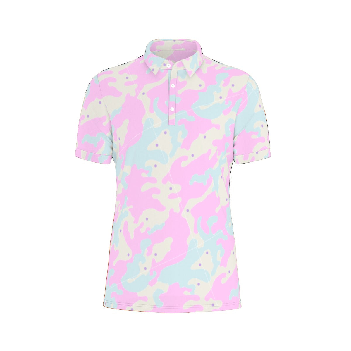 Pastel camo Men's Stretch Polo Shirt