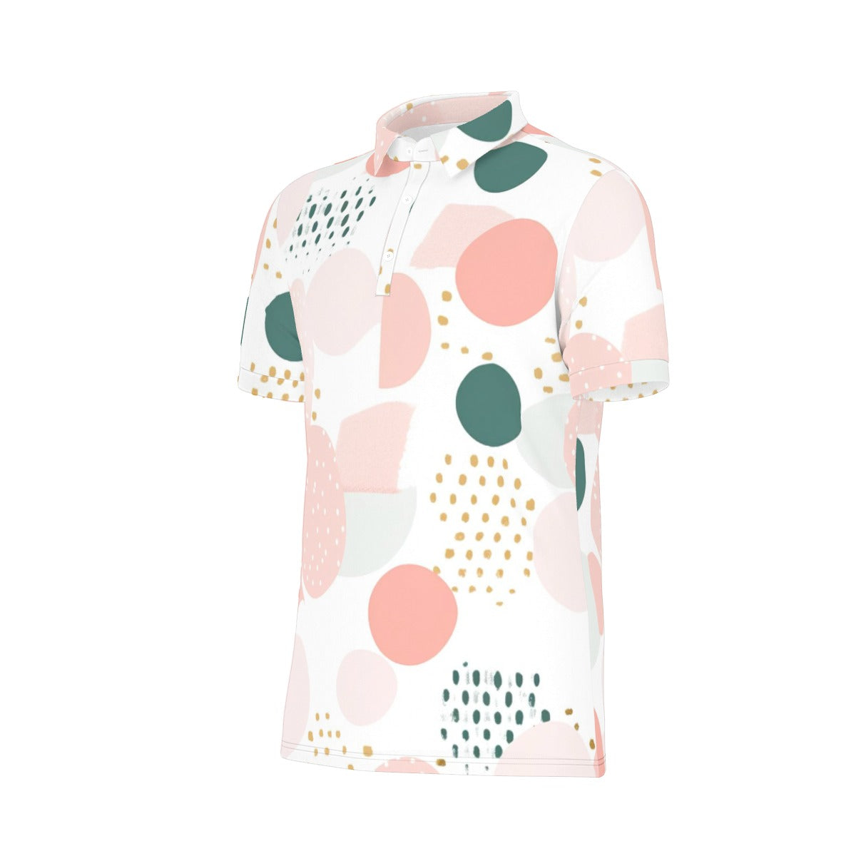 Artistic Dots Stretch Polo Shirt
