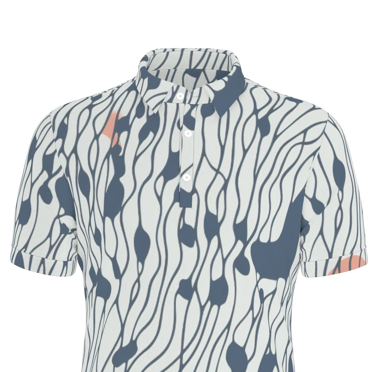 Oceanic Drift Stretch Polo Shirt