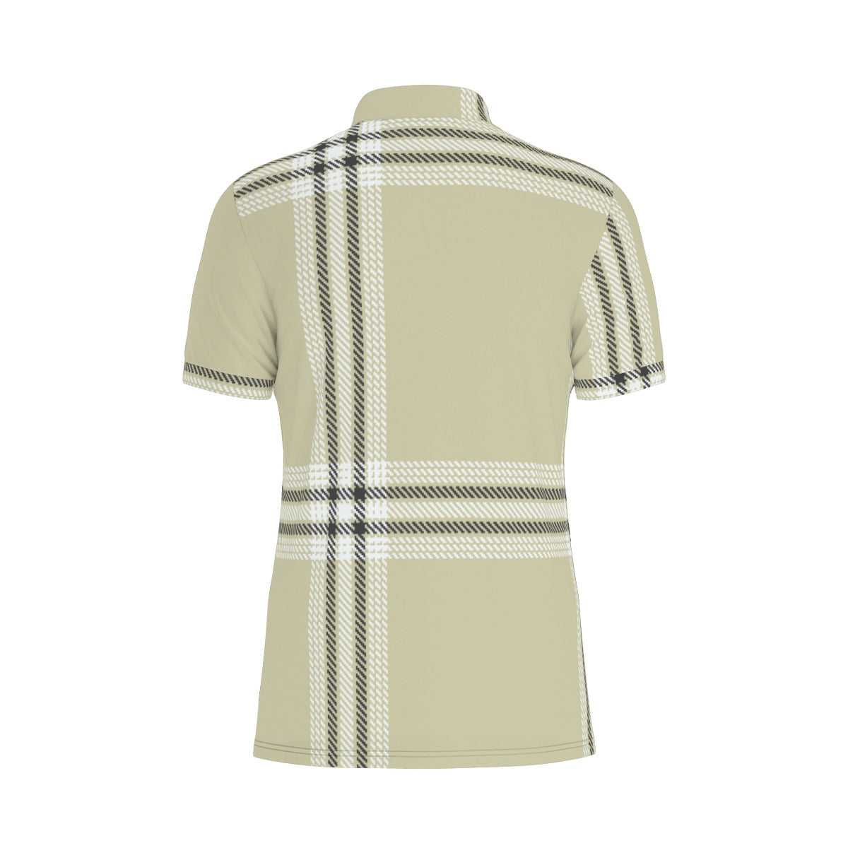 Retro Plaid Stretch Polo Shirt