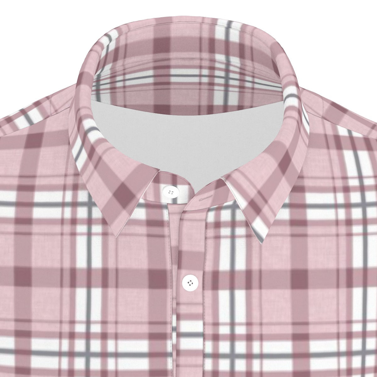 Proper Pink Plaid Stretch Polo Shirt