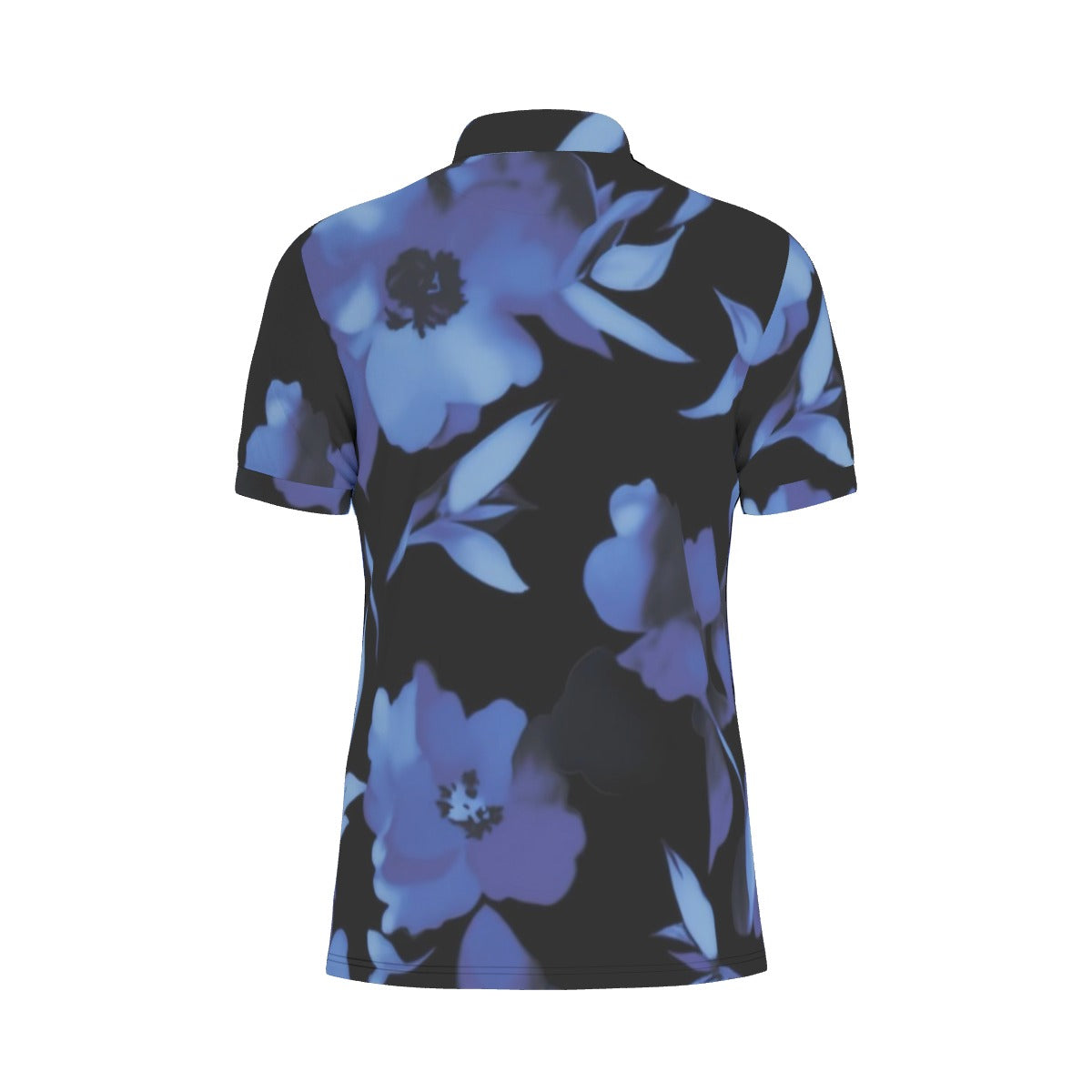 Blue Light Flora Stretch Polo Shirt