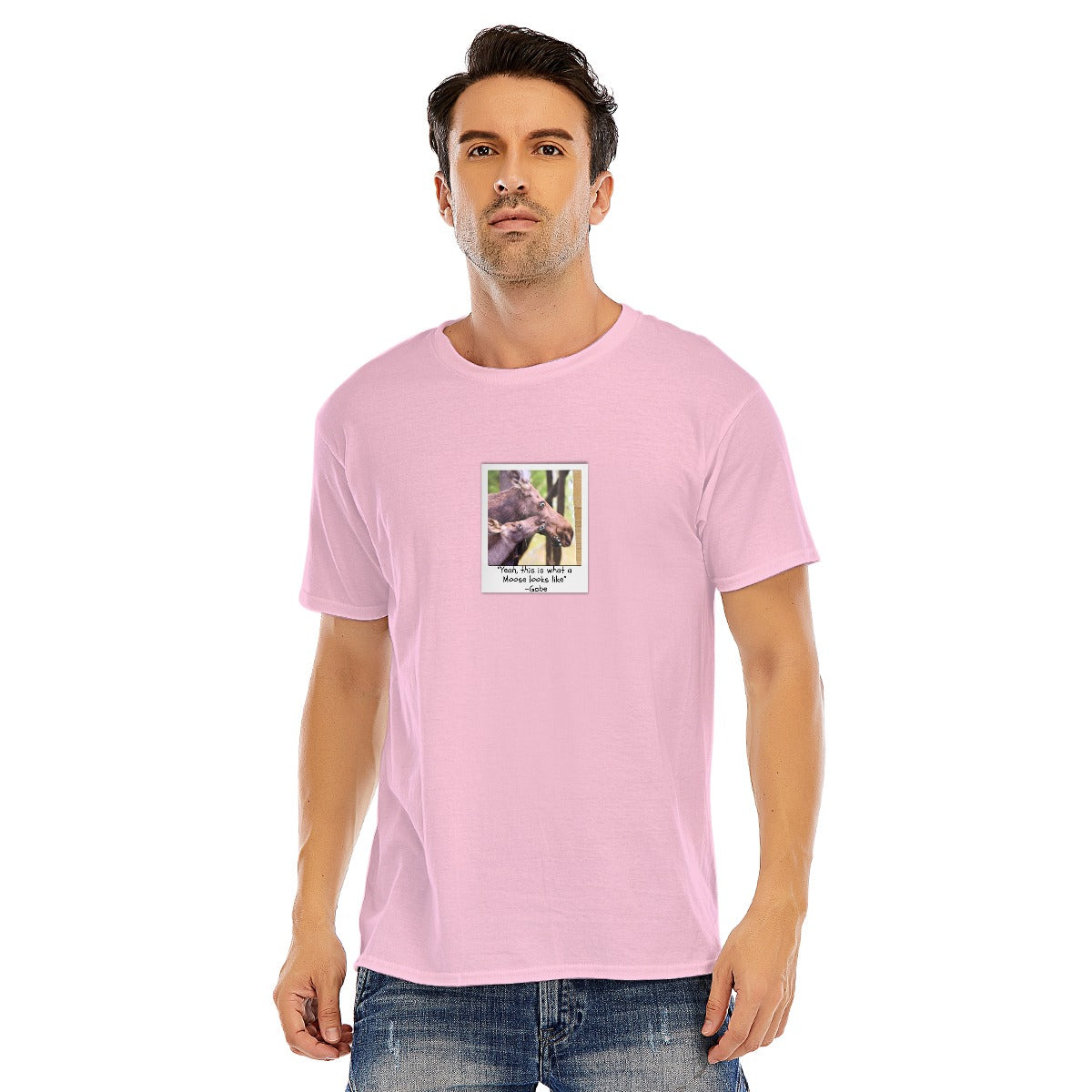 This is what a Moose looks like - Unisex O-neck Short Sleeve T-shirt | 180GSM Cotton (DTF)