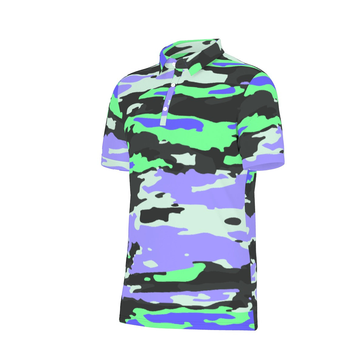 90's Camo Stretch Polo Shirt