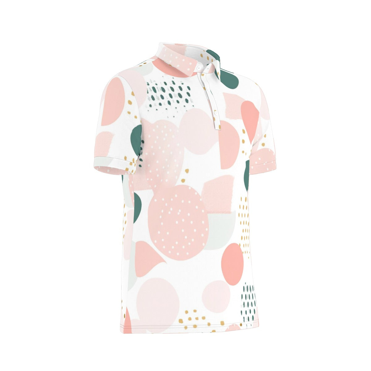 Artistic Dots Stretch Polo Shirt