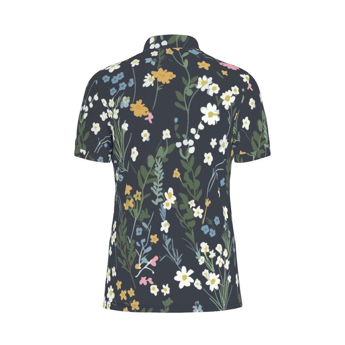 Midnight Garden Stretch Polo Shirt