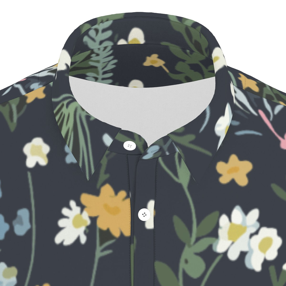 Midnight Garden Stretch Polo Shirt