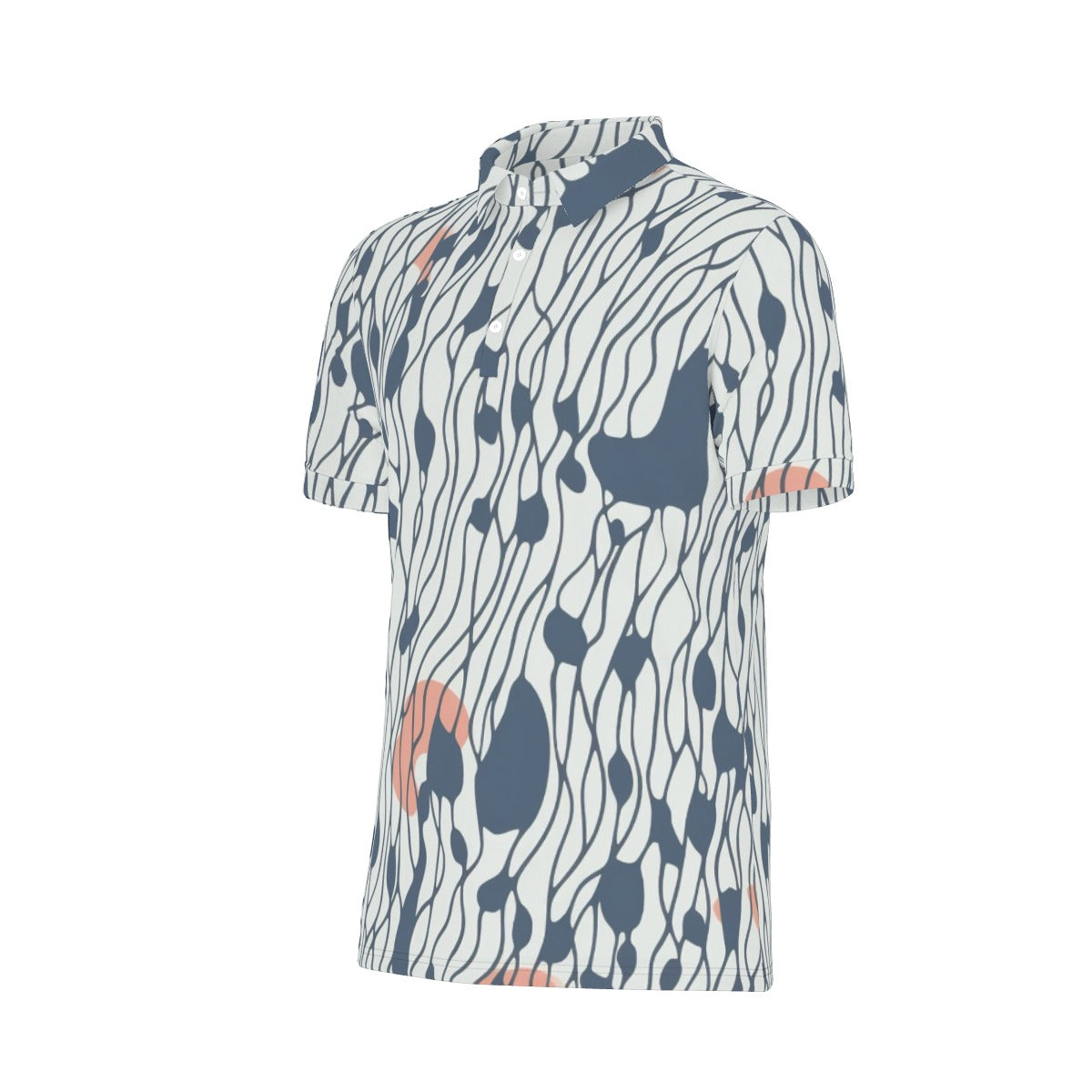Oceanic Drift Stretch Polo Shirt