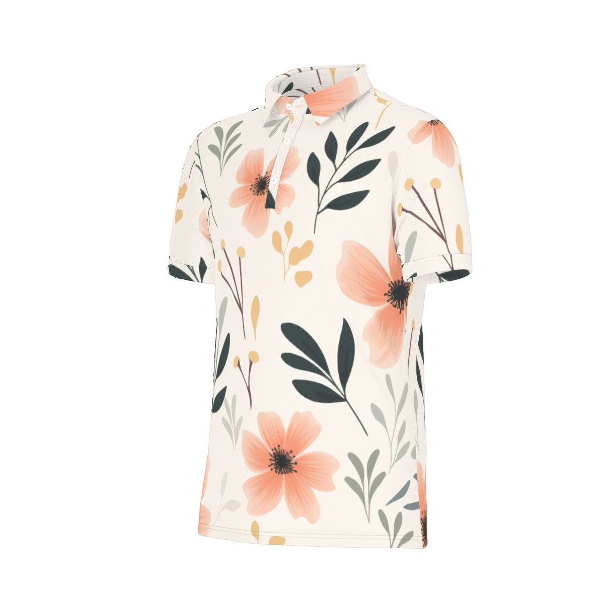 Fleur de Plage Stretch Polo Shirt