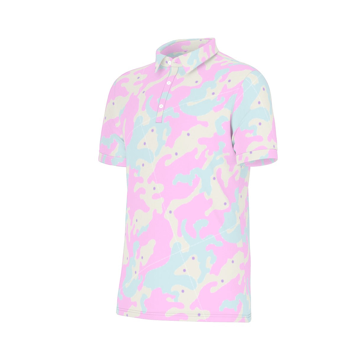 Pastel camo Men's Stretch Polo Shirt