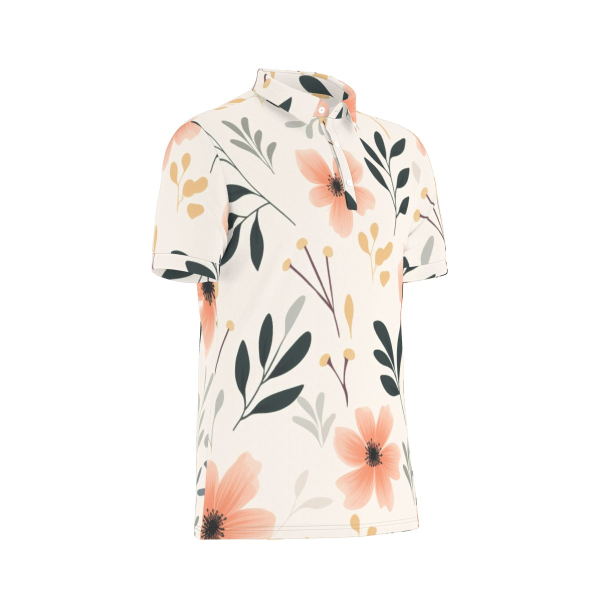 Fleur de Plage Stretch Polo Shirt