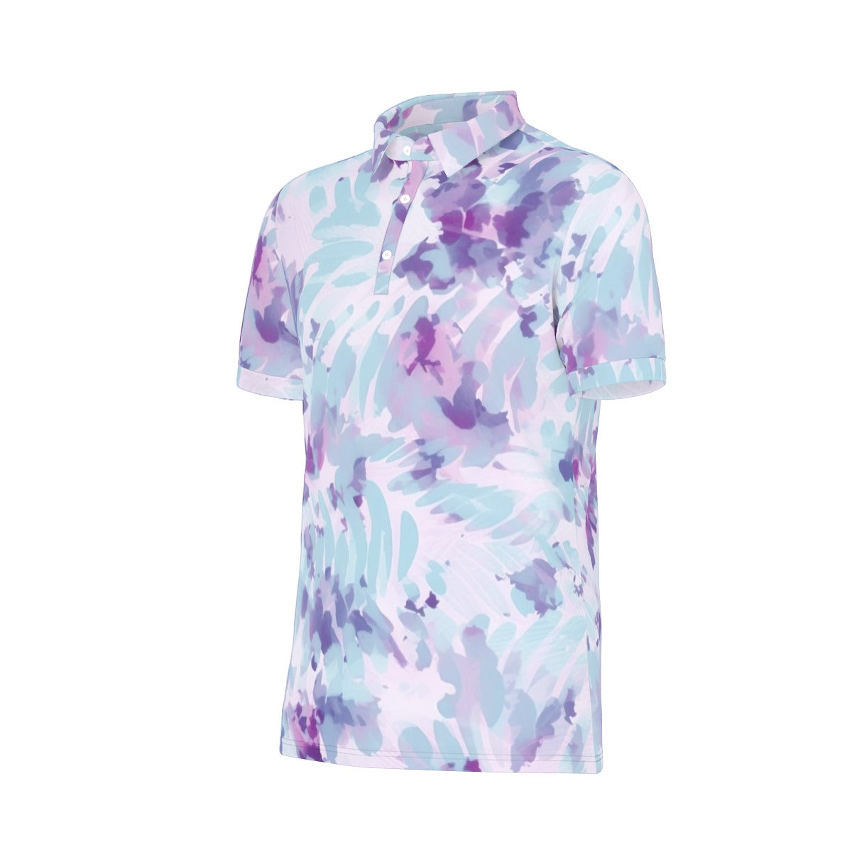Painterly Petals Stretch Polo Shirt