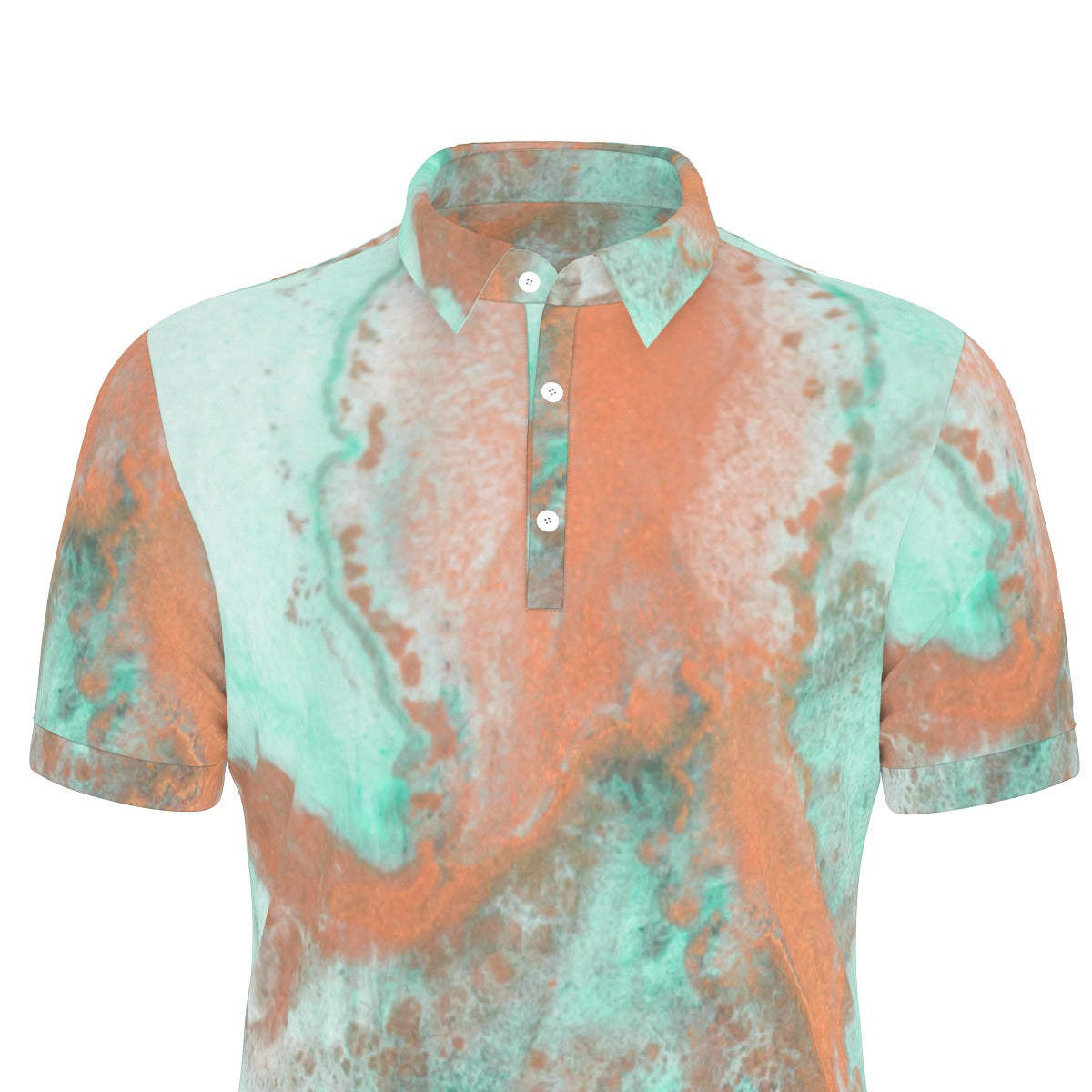 Oceanic Blaze Stretch Polo Shirt