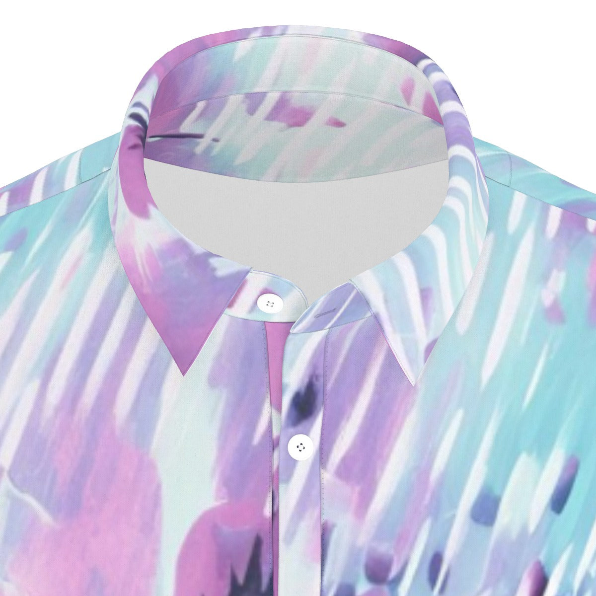 Painterly Purple Haze Stretch Polo Shirt