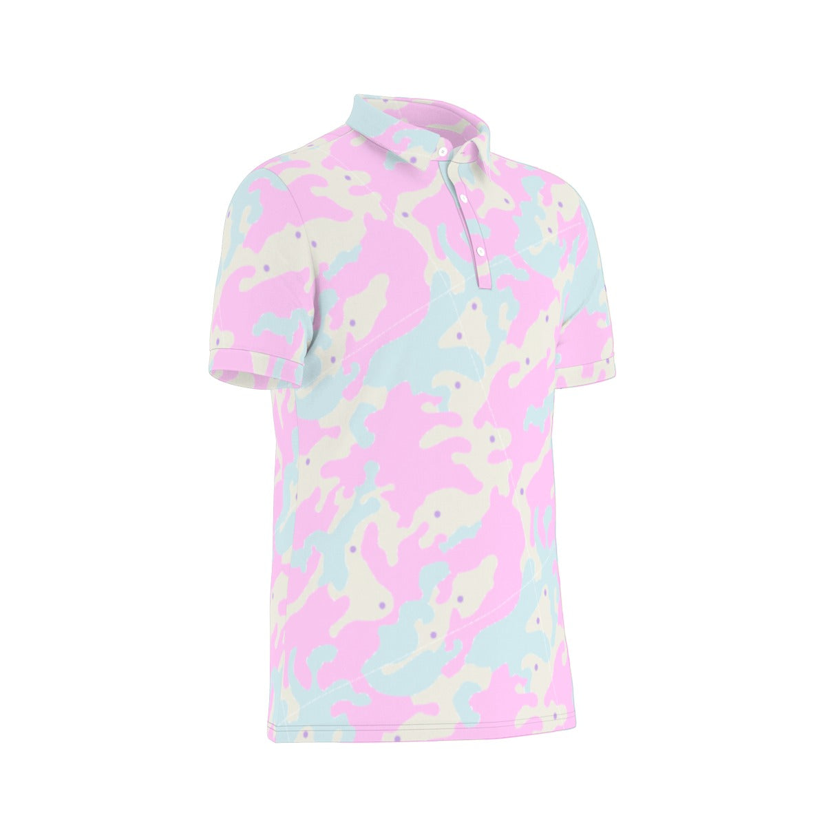 Pastel camo Men's Stretch Polo Shirt