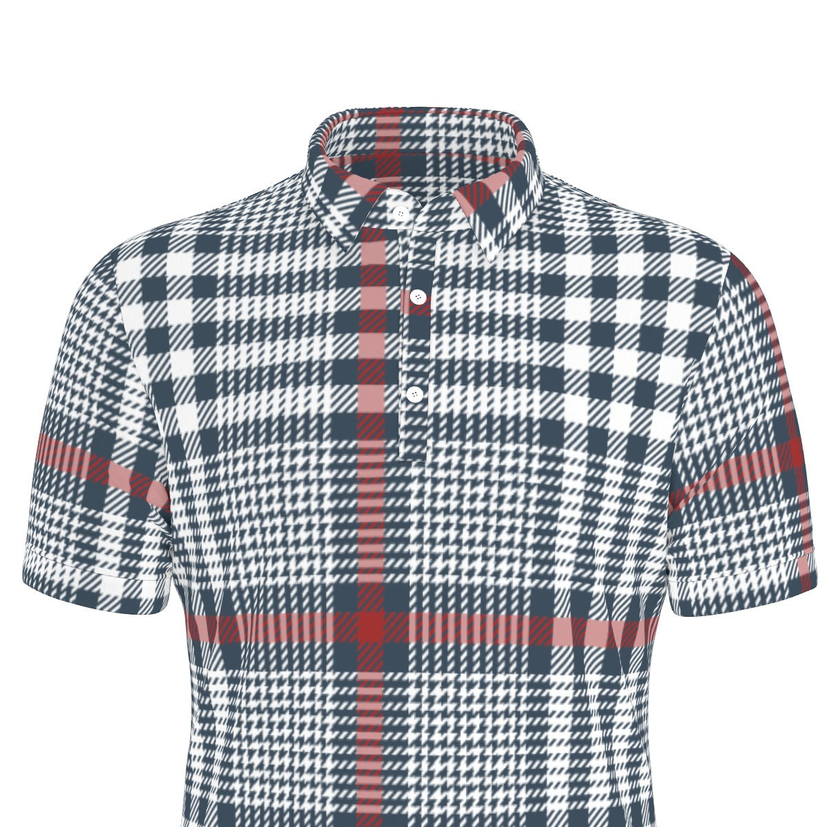 Uptown Plaid Stretch Polo Shirt