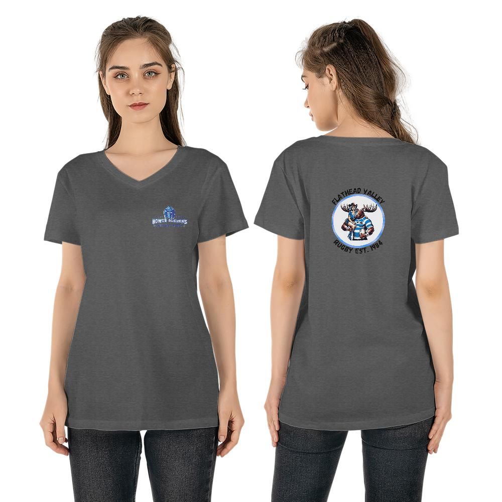 Rowdy Ruckers Women's V-neck T-shirt