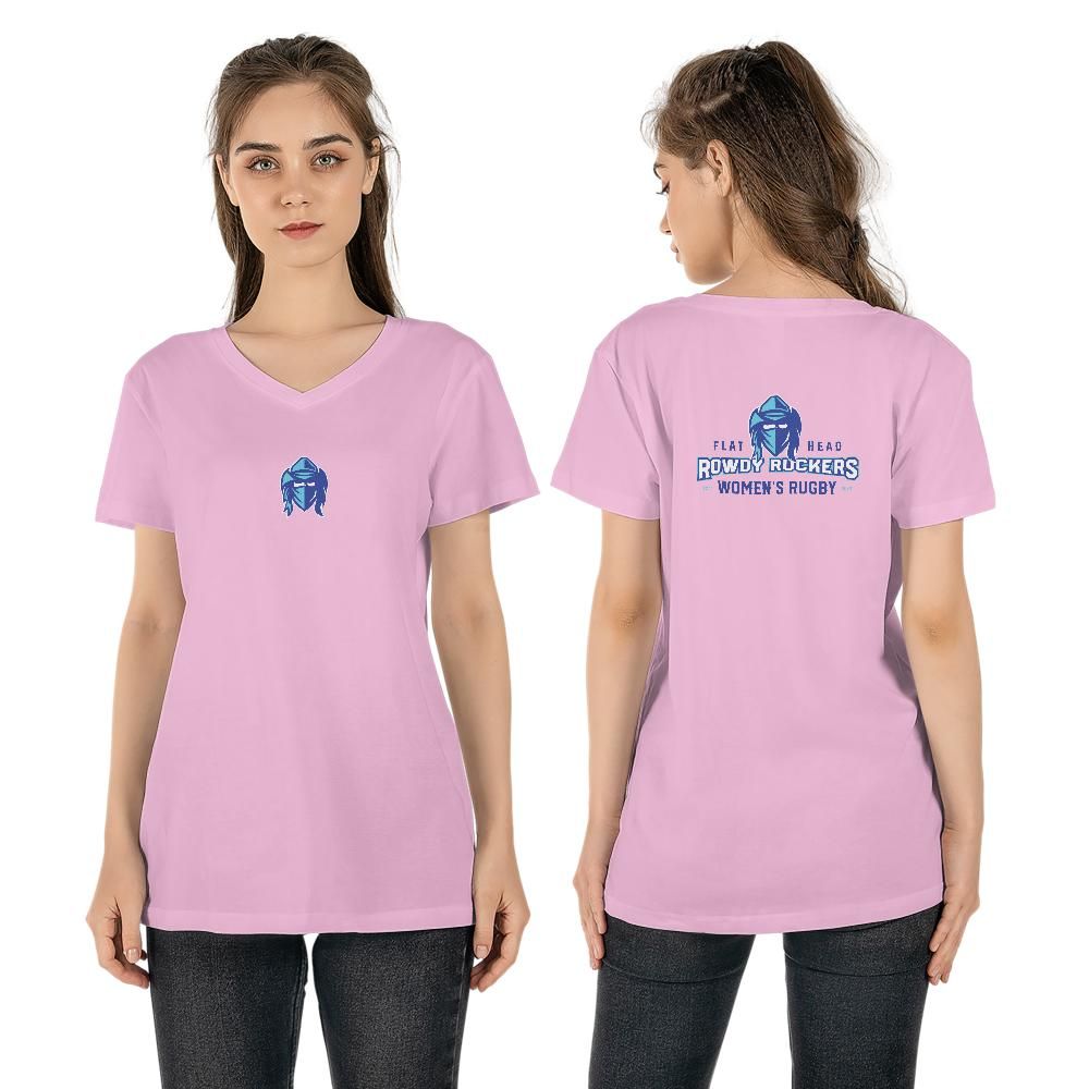 Rowdy Ruckers Women's V-neck T-shirt