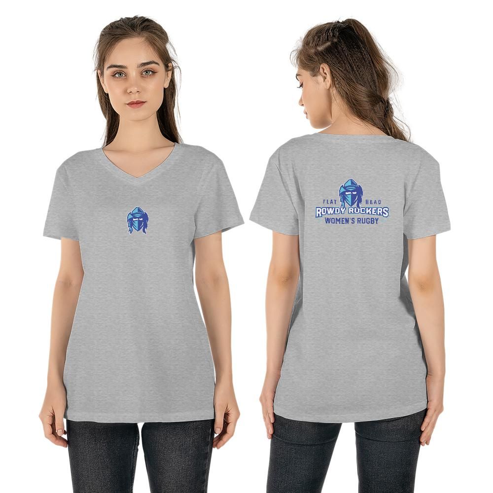 Rowdy Ruckers Women's V-neck T-shirt