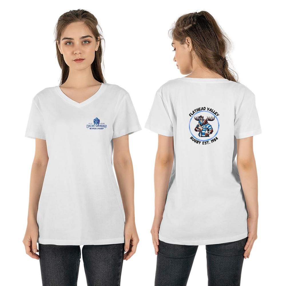 Rowdy Ruckers Women's V-neck T-shirt