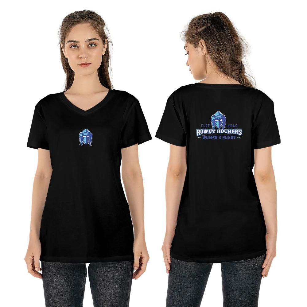 Rowdy Ruckers Women's V-neck T-shirt
