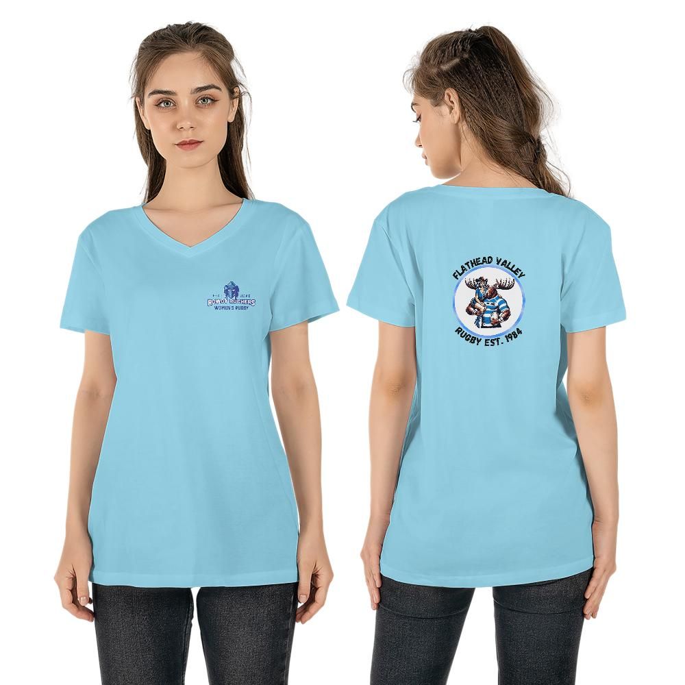 Rowdy Ruckers Women's V-neck T-shirt