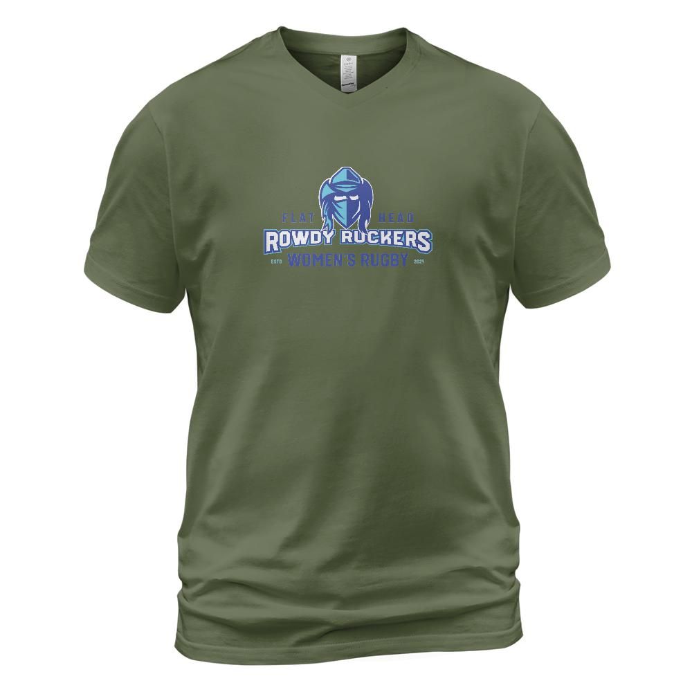 Rowdy Ruckers Unisex V-neck T-shirt Bella Canvas 3005 (Made in US)