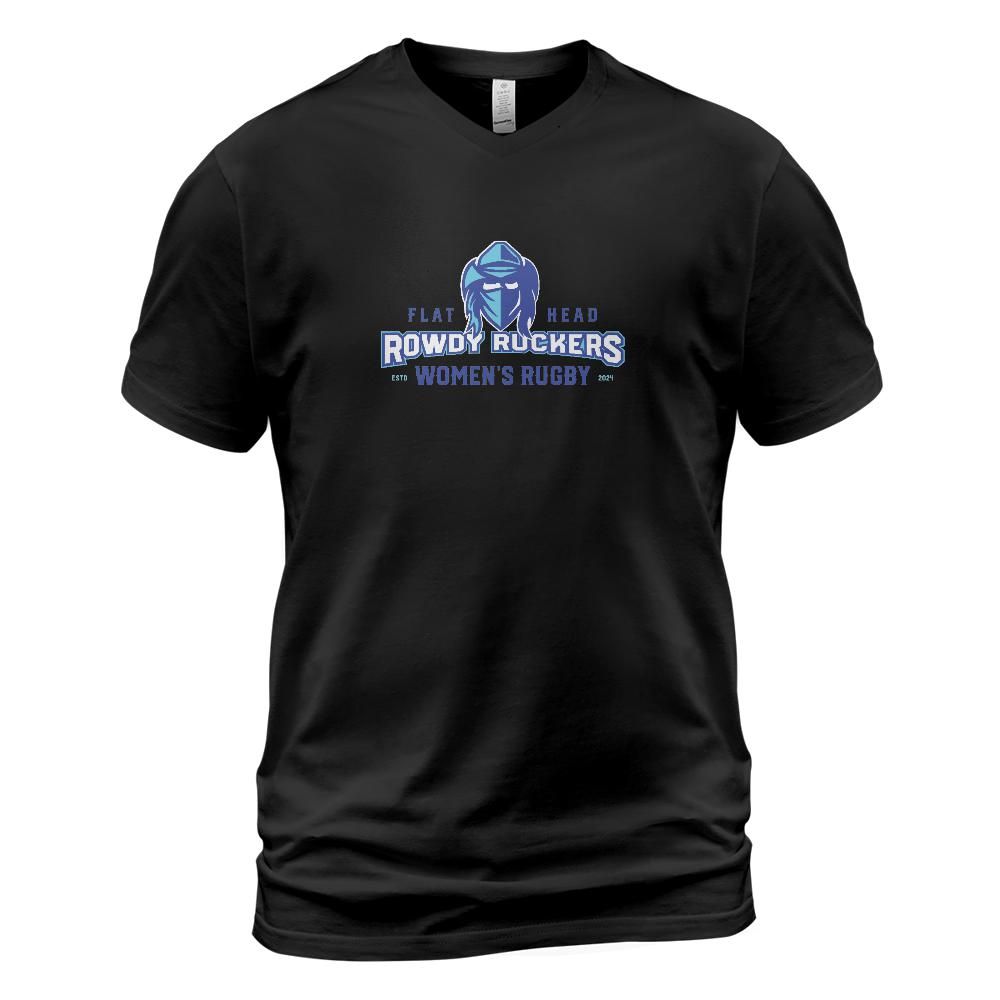Rowdy Ruckers Unisex V-neck T-shirt Bella Canvas 3005 (Made in US)