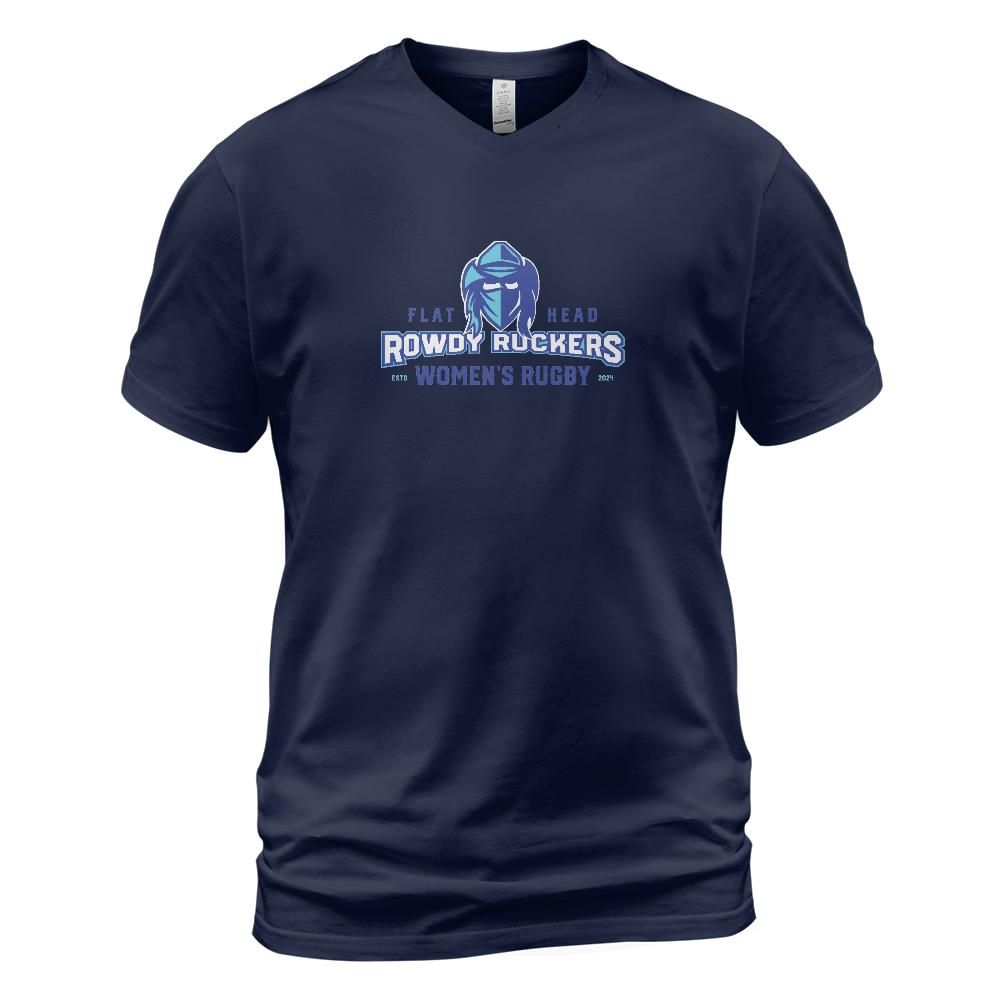 Rowdy Ruckers Unisex V-neck T-shirt Bella Canvas 3005 (Made in US)