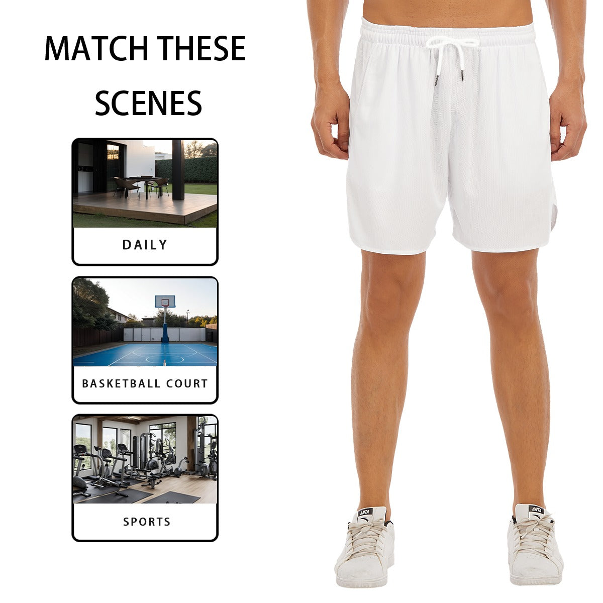 Men's Side Split Running Sport Shorts