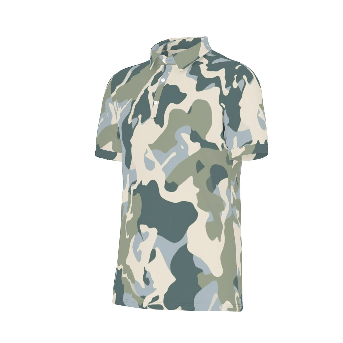 Summer Forest Camo Stretch Polo Shirt