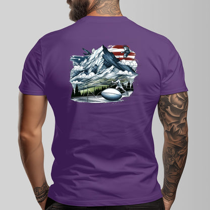 Rugby in Montana Short Sleeve T-shirt | 180GSM Cotton (DTF)