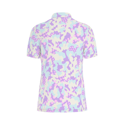 Lavender Haze Camouflage Stretch Polo Shirt