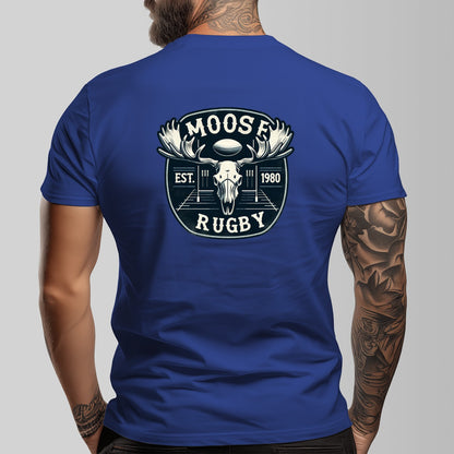 Vintage Moose Rugby Unisex O-neck Short Sleeve T-shirt | 180GSM Cotton