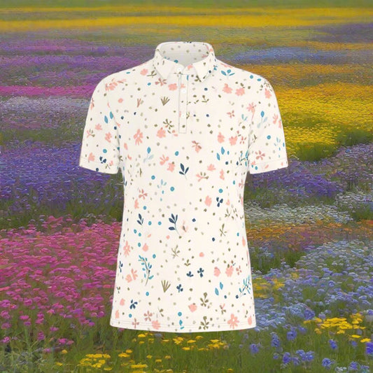 Wildflower Fun Stretch Polo Shirt