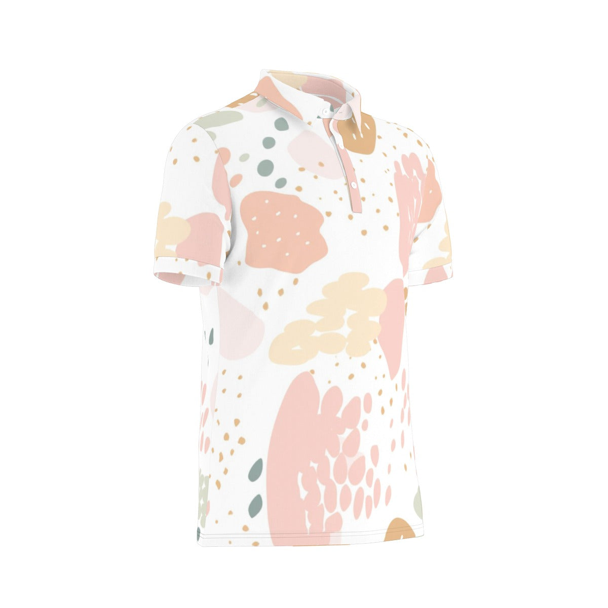 Soft Hues Playful Shape Stretch Polo Shirt