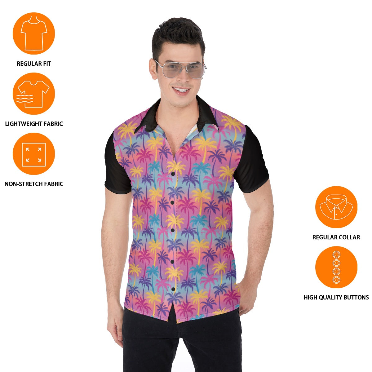 Men's short Sleeve Button Up Shirt - Click to view more designs