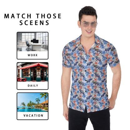 Men's short Sleeve Button Up Shirt - Click to view more designs
