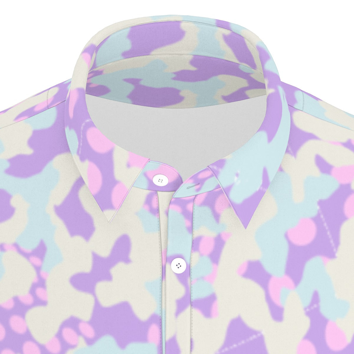 Lavender Haze Camouflage Stretch Polo Shirt
