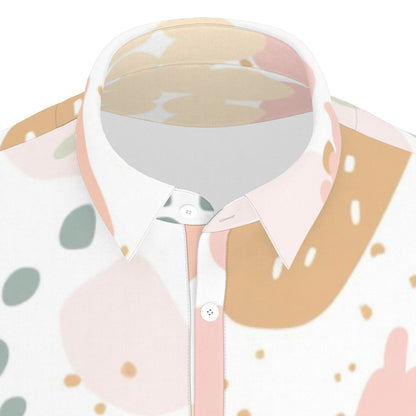 Soft Hues Playful Shape Stretch Polo Shirt