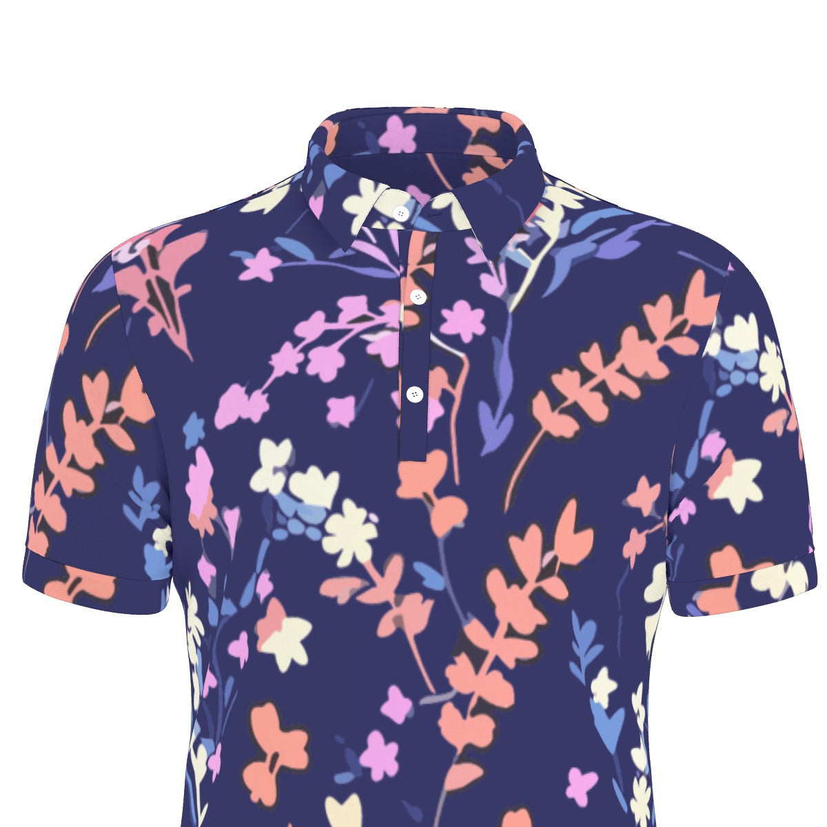 Sapphire Meadow Stretch Polo Shirt
