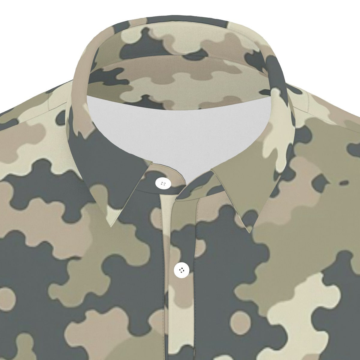 Puzzle Camo Men's Stretch Polo Shirt